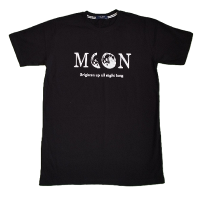 تیشرت مردانه طرح ماه (moon) مشکی